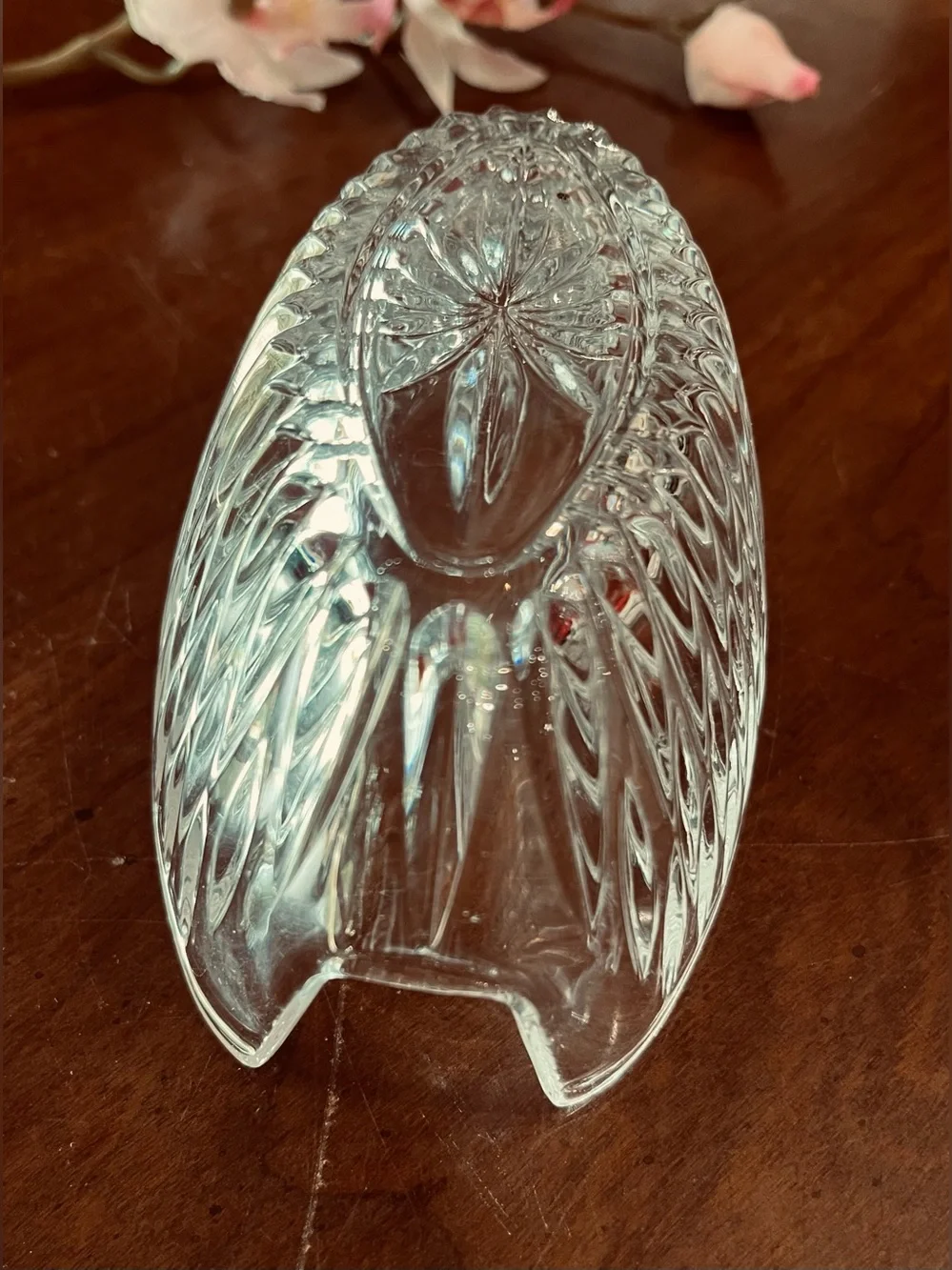 VTG Princess House Highlights Lead Crystal Flatware Holders Set of 4